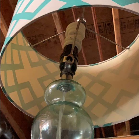 Chevron mint green lamp - Picture 3 of 3
